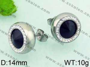 Stainless Steel Stone&Crystal Earring - KE63919-Z
