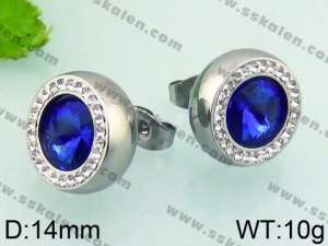 Stainless Steel Stone&Crystal Earring - KE63923-Z