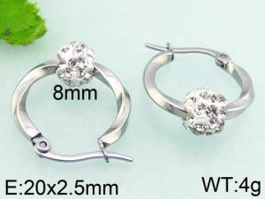 Stainless Steel Stone&Crystal Earring - KE64194-LO