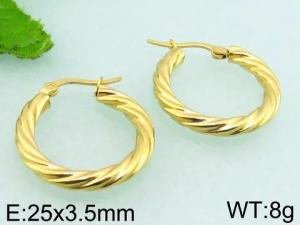 SS Gold-Plating Earring - KE64207-LO