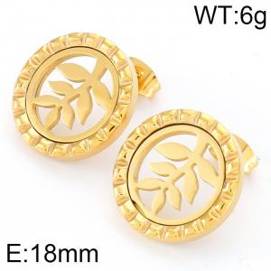 SS Gold-Plating Earring - KE64281-K