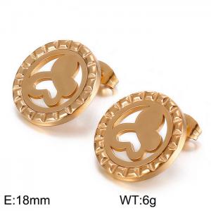 SS Gold-Plating Earring - KE64290-K