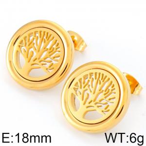 SS Gold-Plating Earring - KE64298-K