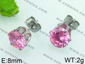 Stainless Steel Stone&Crystal Earring - KE64496-TSC