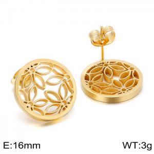 SS Gold-Plating Earring - KE64574-K