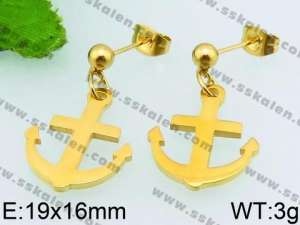SS Gold-Plating Earring - KE65580-Z