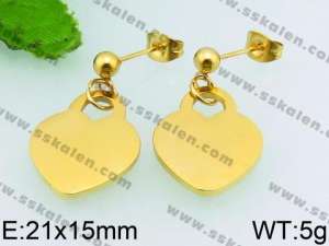 SS Gold-Plating Earring - KE65581-Z