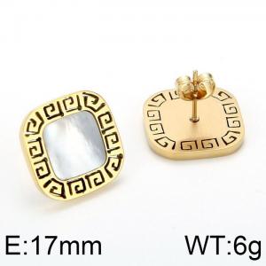 SS Gold-Plating Earring - KE65652-K