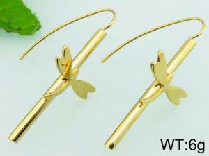 SS Gold-Plating Earring - KE66148-LO