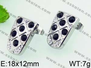 Stainless Steel Stone&Crystal Earring - KE66511-K