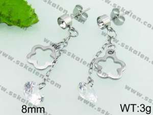 Stainless Steel Stone&Crystal Earring - KE66941-G