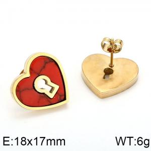 SS Gold-Plating Earring - KE67039-K