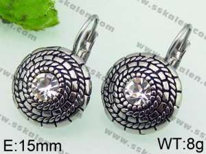 Stainless Steel Stone&Crystal Earring - KE67655-TSC