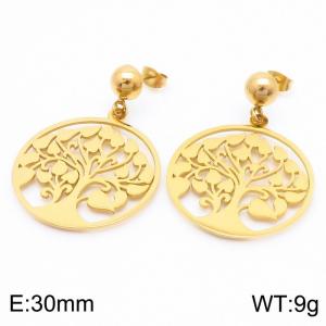 SS Gold-Plating Earring - KE70938-K