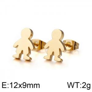 SS Gold-Plating Earring - KE71064-Z