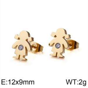 SS Gold-Plating Earring - KE71086-Z