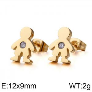 SS Gold-Plating Earring - KE71089-Z