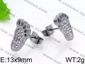 Stainless Steel Stone&Crystal Earring - KE71100-Z