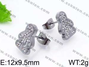Stainless Steel Stone&Crystal Earring - KE71101-Z
