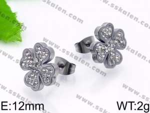 Stainless Steel Stone&Crystal Earring - KE71102-Z