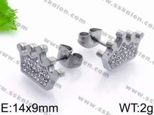 Stainless Steel Stone&Crystal Earring - KE71103-Z