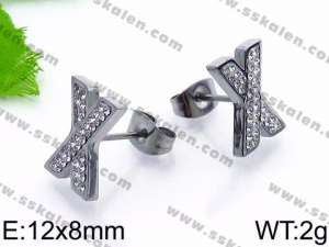 Stainless Steel Stone&Crystal Earring - KE71104-Z