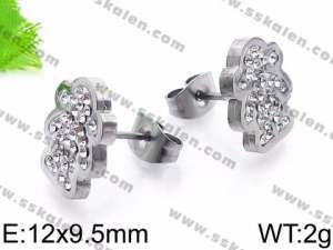 Stainless Steel Stone&Crystal Earring - KE71106-Z