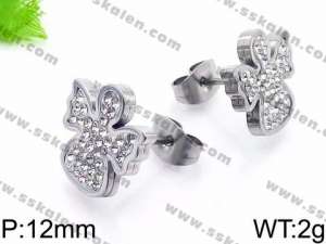 Stainless Steel Stone&Crystal Earring - KE71107-Z
