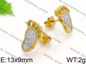 Stainless Steel Stone&Crystal Earring - KE71113-Z