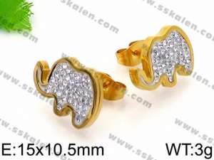 Stainless Steel Stone&Crystal Earring - KE71116-Z