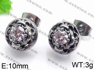 Stainless Steel Stone&Crystal Earring - KE71199-TSC