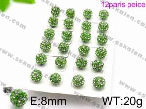 Stainless Steel Stone&Crystal Earring - KE71317-K