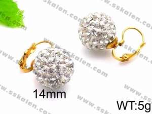 Stainless Steel Stone&Crystal Earring - KE71393-Z