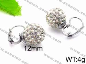 Stainless Steel Stone&Crystal Earring - KE71395-Z