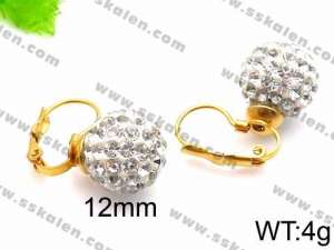 Stainless Steel Stone&Crystal Earring - KE71396-Z