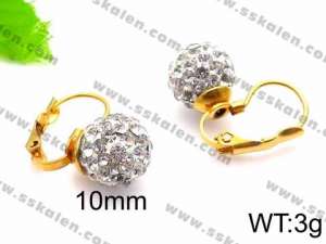 Stainless Steel Stone&Crystal Earring - KE71397-Z