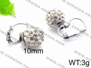 Stainless Steel Stone&Crystal Earring - KE71398-Z