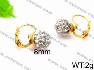 Stainless Steel Stone&Crystal Earring - KE71399-Z