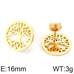 SS Gold-Plating Earring - KE71467-K