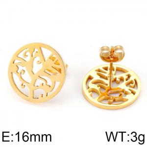 SS Gold-Plating Earring - KE71469-K