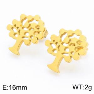 SS Gold-Plating Earring - KE71471-K