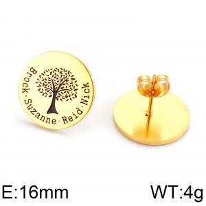 SS Gold-Plating Earring - KE71741-K