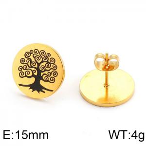 SS Gold-Plating Earring - KE71743-K