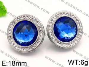 Stainless Steel Stone&Crystal Earring - KE72139-Z