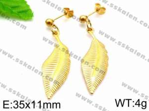 SS Gold-Plating Earring - KE72159-Z