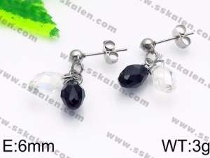 Stainless Steel Stone&Crystal Earring - KE72197-Z