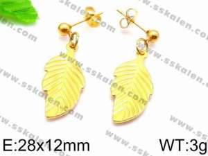 SS Gold-Plating Earring - KE72262-Z