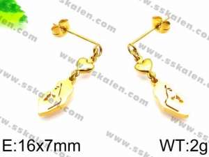 SS Gold-Plating Earring - KE72326-Z