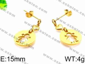 SS Gold-Plating Earring - KE72328-Z