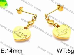 SS Gold-Plating Earring - KE72329-Z